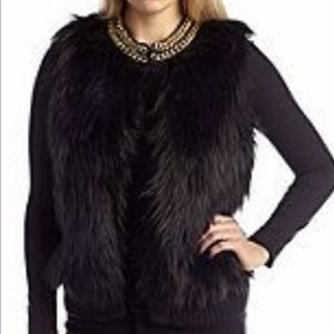 Michael Kors NWOT Faux Fur Sweater Vest Gold Chain